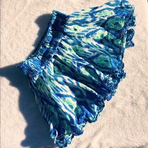 Blue Green and white skirt